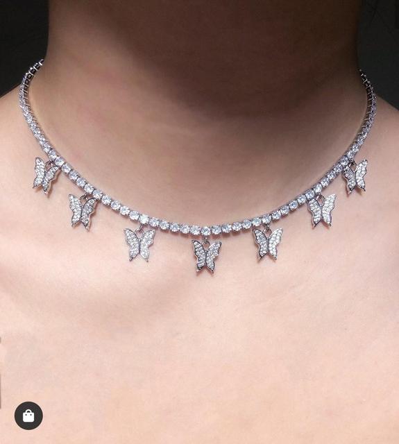 ICED OUT BUTTERFLY TENNIS NECKLACE - Icy Palace