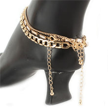 MULTI CHAIN BUTTERFLY PENDANT ANKLET - Icy Palace