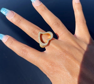 Icy Palace Hollow Heart Ring - Icy Palace